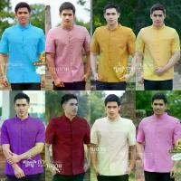 ราคา เสื้อคอพระราชทาน เสื้อซาฟารี ผ้าไหม เสื้อผ้าไทยผู้ชาย อัดผ้ากาว(มีฟองน้ำเสริมไหล่) มีของพร้อมส่ง ใส่ทำงาน งานแต่ง งานบวช รับประกัน!! สีไม่ตก Menssilksuit (1731291463652050073)