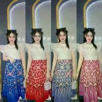 ราคา ชุดเดรสผ้าลูกไม้ แขนระบายสุดน่ารัก ต่อกระโปรงลายไทยสวยเก์ งานสุดหรู ไส่ทำงาน ไส่ออกงาน งานบุญ งานบวช งานแต่ง งานพิธีการ สวยหรูสุดๆๆคะ (1730521619437947041)