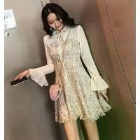 ราคา ส่งต่อ เดรสผ้าทวิต ป้ายห้อย ลูกคุณ ใส่ทำงานไปคาเฟ่ เกาหลีเกาใจ ไม่คัน สีสวยไปงานบวช งานแต่ง ชุดทำงาน ชุดคุณครู ดูแพง (1731701040730768435)