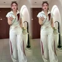 ราคา ชุดกีฬาลำลอง, ชุดเกลือ, ครึ่งซิป, เสื้อแขนสั้น, กางเกงขากว้าง, สูทสองชิ้น, แฟชั่น, ฤดูร้อน 2025 มาใหม่ เดรส ผ้า คอตตอน อินเดีย ขิง ชุด เซต โรง งาน ชุด ลูกไม้ คน อ้วน ไ (1731363776210241122)