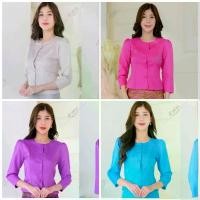 ราคา (อก32-42)เสื้อไหมลาว รุ่นเรือนต้น กระดุม ใส่ออกงานบุญ งานบวช งานแต่ง ชุดพิธีการ (1729781238820866162)