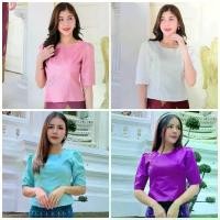 ราคา (อก32-42)เสื้อไหมลาว เสื้อรุ่นญาญ่า ใส่ออกงานบุญ งานบวช งานแต่ง งานพิธีการต่างๆ (1729778807586130034)