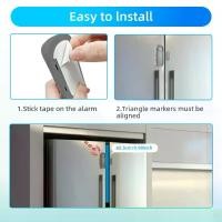 ราคา สัญญาณเตือนประตูกระจก ตู้เย็น พร้อมความล่าช้า ปรับได้ 1/2/3/4 นาที เตือนหน้าต่างปิด 0 ถึง 120 เดซิเบล เตือนตู้เย็น กระดิ่งประตูไร้สาย สำหรับตู้แช่แข็งและตู้เย็น 1 ชุด สีขาว DA10 (1732099066596984779)