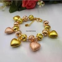 ราคา jewelryshop365 K491 สร้อยข้อมือ3 กษัตริย์ทรงกลมลายเม็ดจีบห้อยตุ้งติ้งหัวใจ ขนาดเม็ด 10 มิลกําไล นากแท้.กําไรนารีขุนแผนมหาเสน่ห์.กําไร นากแท้.สายสินจ์ผูกข้อมือ สร้อย คอเงิน แท้ แห (1732110993549854134)