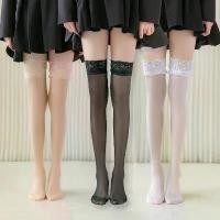 ราคา ถุงน่องต้นขาผู้หญิง เชอรีลอน ถุงน่องเหนือเข่า สีเนื้อและสีดำ ฟรีไซส์ มีลูกไม้ Lady Women Clothing เสื้อผ้า ถุงเท้า น่อง ข้อ สั้น (1730960964142729513)