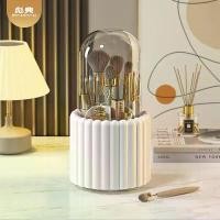 ราคา ที่ใส่แปรงแต่งหน้า หมุนได้ กันฝุ่น ที่เก็บเครื่องสำอาง ลิปสติก แปรงแป้ง ชั้นวางโต๊ะเครื่องแป้ง ที่ใส่ปากกา ถุงเท้า 【4 กริด】ดำ ที่แขวนและหมุด กระติบ ข้าวเหนียว ห้องนอน แข็งแรงทนท (1731498689452082741)