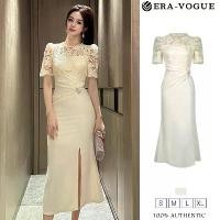 ราคา Eravogue - เดรสลูกไม้แขนสั้น สีขาว เดรสยาวสไตล์ฝรั่งเศส เหมาะสำหรับวันเกิด ไซส์ S-XXL, 21660 เดรส ออก งาน สาว อวบ ชุด ปาร์ตี้ (1731398329767789609)