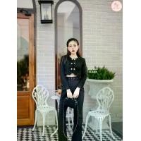 ราคา BT 09-9408 เสื้อเบเซอร์แขนยาวแมทซ์กันกับกางเกงขายาวตีเกล็ดด้านหน้า มาพร้อมเข็มขัด ใส่เที่ยว ปาร์ตี้ ออกงาน ทำงาน (1730703428436069343)