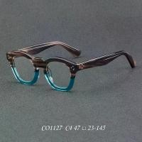 ราคา แว่นตาแฟชั่นย้อนยุค กรอบแว่นวงรี ผู้ชาย ผู้หญิง กรอบแว่นสายตา วินเทจ เลียนแบบแผ่นแว่นตา 1127 (1731819407972271254)