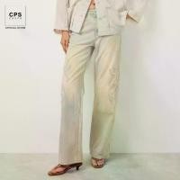 ราคา CPS CHAPS กางเกงยีนส์ทรงแบ็กกี้แต่งแพทช์รุ่ย ผู้หญิง FRAYED BEGGY JEANS รุ่น C25WFJA192 (AW25#A1) (1731874190902527278)