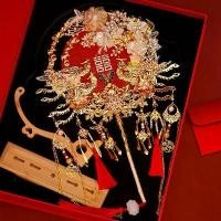 ราคา พัดลมกลมแต่งงานเจ้าสาว, การออกแบบสองสี, สไตล์จีนและสไตล์โบราณ, ทำด้วยมือ DIY ชุดวัสดุ, พัดลมคลุมหน้า, งานฝีมือหนัก, พัดลม Xiuhe (1732089546135340532)