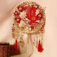 ราคา พัดลมกลมเจ้าสาว สีแดง ชุดแต่งงาน Xiuhe ทำด้วยมือ DIY วัสดุสำเร็จรูปสองด้าน สไตล์โบราณ งานฝีมือหนัก เหมาะสำหรับงานแต่งงาน พัดลม (1731939245600113838)