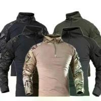 ราคา เสื้อยุทธวิธีสำหรับผู้ชาย แขนยาว เสื้อยืดมีซิป เหมาะสำหรับการเดินป่า ล่าสัตว์ และลาดตระเวน แห้งเร็ว เสื้อกั๊กยุทธวิธีทหาร 9 แบบ กีฬา ออกกำลังกาย Sport ผ้าฝ้าย ฟิตเนส วิ่ง (1731034584356063233)