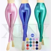 ราคา XCKNY - กางเกงกีฬาผ้าซาตินเคลือบเงาสำหรับผู้หญิง เซ็กซี่ เอวสูง ฟิตเนส กางเกงโยคะเงา เลกกิ้ง กางเกงยางยืดมันวาว (1729756312696031334)