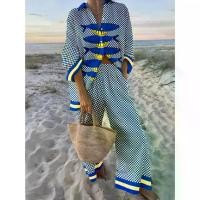 ราคา ชุดสไตล์วันหยุด เสื้อและกางเกงริมทะเล พิมพ์ลายสก๊อตปลาทะเล [COD] สงกรานต์ ชุด เสื้อ พลีท เซ็ท ขายาว สวยๆ เดรส อัด พลีท เสื้อผ้า ราคา ถูก ชุด จั๊ม สูท ชุด จั๊ม สูท (1732005334897296900)