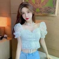 ราคา เสื้อครอปวินเทจ ดีไซน์ฟองสวย แขนสั้น ปาดไหล่ เสื้อท็อปลูกไม้ เอวสูงเซ็กซี่ เสื้อครอปสั้น Niche มาใหม่ เกาะอกสี เนื้อ เสื้อ atipa ปาดไหล่ เสื้อ ผูกคอ สงกรานต์ เสื้อ ทํา งาน (1732227595479648701)