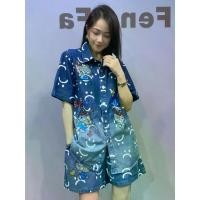 ราคา แฟชั่นสตรี, สไตล์อเมริกัน, ครบชุด, เสื้อเชิ้ตเดนิมประดับหนัก, กางเกงขาสั้นขากว้างเอวสูง, ชุดสองชิ้น, สำหรับผู้หญิง สงกรานต์ ชุด รัดรูป สาวอวบ paradise combo set อก lv ของ ลิซ่า (1731860887459497621)