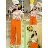 ราคา SETเสื้อดอกไม้+กางเกงขายาวตีเกล็ดหน้า#สาวอวบ#สงกรานต์ มีบริการเก็บปลายทาง (1732123874178533142)