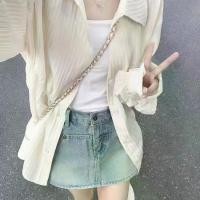 ราคา เสื้อเชิ้ตคอปกโปโล สีเขียวมิ้นต์ สำหรับผู้หญิง ฤดูร้อนใหม่ เสื้อกันแดด เสื้อเชิ้ตลำลอง เสื้อเชิ้ตแอร์คูล แขนยาว แฟชั่น เสื้อ แขน Clothing Women เสื้อเชิ้ต ผู้หญิง ลาย ใหม่ เส (1731709758472096629)