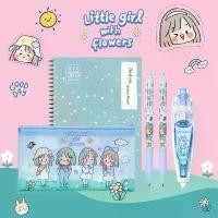 ราคา [เก็บเงินปลายทาง] DHAS ชุดเครื่องเขียน ซิบบิลแอนฟลาวเวอร์ ปากกา เทปลบคำผิด กระเป๋าดินสอ สมุด จำนวน 1 ชุด (1731852496034956398)