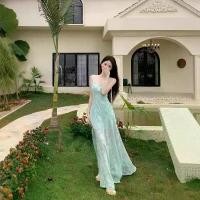 ราคา เดรสลูกไม้ สไตล์ฝรั่งเศส สำหรับผู้หญิง เดรสยาว เรียบหรู เหมาะสำหรับฤดูร้อน มาใหม่ 2025 ชุด เดรส สาว พลัสไซส์ สร้อย สมายด์ สไตล์ สาวอวบ ออก งาน อวบ (1731315594443326685)