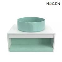 ราคา MOGEN LMU1060/7K(AG) เฟอร์นิเจอร์กันน้ำ 100 % +อ่างล้างหน้า ขนาด 60 ซม.สีขาว+อลูสีเขียว (AL-209) (1730890925149555290)