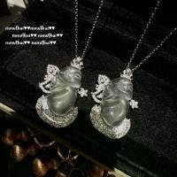 ราคา สร้อยคอจี้มงกุฎนางฟ้าดอกไม้ Chalcedony สีขาว เขียวชอุ่ม และกระฉับกระเฉง สร้อยคอเพทายมรกตคิวปิด (1731922609212131258)