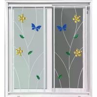 ราคา GhouseOnline WINDOW ASIA (ECO 60-100) หน้าต่าง UPVC บานเลื่อน SS+เหล็กดัดลายผีเสื้อ (color) 120X110 ซม. สีขาว พร้อมมุ้ง (1729995713231096690)