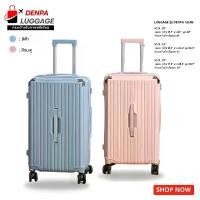 ราคา DENPA กระเป๋าเดินทางล้อลาก กระเป๋าเดินทางทรงถัง ขนาด 20 24 และ 29 นิ้ว สีฟ้า/สีชมพู (1731616491889854063)