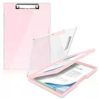 ราคา โฟลเดอร์โครงการ สีชมพู คลิปบอร์ดพร้อมที่เก็บของ มีที่เก็บข้อมูล 2 ช่อง คลิปบอร์ดพลาสติกลบแบบแห้ง (1731768446452794920)