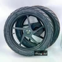 ราคา ชุดล้อแม็ก+ลูกปืน Click,Scoopy-i,Icon พร้อมยางนอกลายไฟ+ยางใน สีดำ กับ ขาว ***ของใหม่ทุกคู่*** (1731975260809299810)