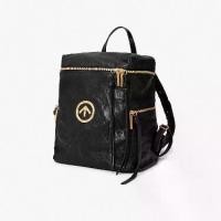 ราคา กระเป๋าเป้หนังแกะ ย่น unisex ความจุมาก อเนกประสงค์ สีดำ หิน กระเป๋าสะพายคู่ (1731739796199605710)