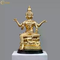 ราคา พระพรหมสี่หน้า ท้าวมหาพรหม ผลงานประติมากรรม (สีทอง) (1732052743431359160)