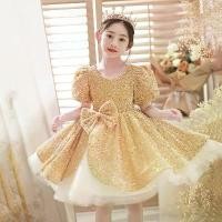 ราคา ชุดราตรีระดับไฮเอนด์, สำหรับเด็กผู้หญิง, สีทอง, ชุดเปียโาฮีโร่สาวน้อย, เหมาะสำหรับงานเลี้ยงวันเกิดของเด็ก, ชุดเจ้าหญิง, ES376 (1731682947420949245)