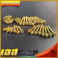 ราคา unsketshop ความคงทน น็อตแคร้งเครื่อง+ปิดจานไฟ เวฟ125R/S/i/วาฬ/บังลม/demon125 (สีทอง) (1730595644512832334)