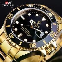 ราคา ปฏิทินไหลหรู Tevise ปี 2023 สีทอง กันน้ำ ทำจากสแตนเลส สำหรับผู้ชาย ธุรกิจกล อัตโนมัติ นาฬิกาข้อมือแฟชั่น นาฬิกาแสดงวันที่เรืองแสง (1731106573712066797)