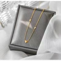 ราคา จี้รูปหัวใจ สีทอง เครื่องประดับแฟชั่น โซ่กระดูกไหปลาร้าสแตนเลส จี้หัวใจ สวย (1731356952005215951)