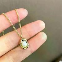 ราคา 3 สร้อยคอหอยไข่มุกสวยๆ สีทอง งานสแตนเลสแท้ ไม่ลอกไม่ดำ (1729582361275566420)