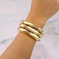 ราคา กำไลข้อมือหนา, สีทอง, สำหรับผู้หญิง, ชุบทอง 14k, ชั้นซ้อน, หลอดไม้ไผ่โค้ง, สร้อยข้อมือยืด, เครื่องประดับของขวัญ (1731848697850987632)