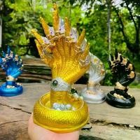 ราคา พญานาค 7 เศียร แร่เหล็กน้ำพี้ สีทอง (1729660124211546140)