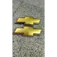 ราคา โลโก้กระจังหน้าเชฟตาหวานตรงรุ่น 1 คู่หน้า + หลัง สีทอง ขายร้อน (1731326356508870447)