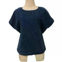 ราคา Matha เสื้อลำลองผู้หญิง สีน้ำเงิน ทำจากผ้าฝ้ายคราม ถักโครเชท์ สำหรับใส่ลำลองหรือเป็นเสื้อตัวใน (1731948864623576250)