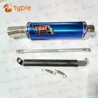 ราคา aprilshoprich แบบพกพา เซินเรสซิ่ง โลโก้ใหม่ ปลายท่อ + สายรัดท่อ + สปริง สีน้ำเงิน ไส้แป๊บ แพร่ ใส่คอโยชิได้ แปลงใส่ท่อ แดงสายสี่ อ้วนออเงิน หนูลำลูกกา ได้ มอเตอร์ไซค์ Motorcycle รถ (173113307620294862