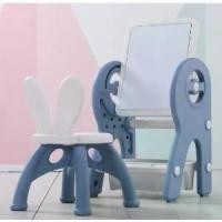 ราคา Global House NINO WORLD ชุดโต๊ะพร้อมเก้าอี้+กระดานไวท์บอร์ด+กระดานตัวต่อ JMZD-60BLU ขนาด 40x33x70 ซม. สีน้ำเงิน/เทา (1729989059887270789)