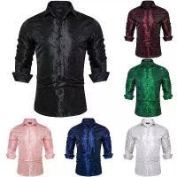 ราคา เสื้อเชิ้ตผู้ชาย, Paisley สีดำและสีทึบ, เสื้อเชิ้ตชุดเดรสแขนยาว, เสื้อเบลาส์, สีเขียว, สีฟ้าและสีแดง, แบรนด์ DiBanGu, เหมาะสำหรับงานแต่งงานและงานพรอม, เสื้อผ้าผู้ชาย (1732177572400891881)