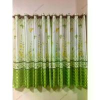 ราคา ผ้าม่านยูวี แบบสำเร็จ ลายผีเสื้อและดอกไม้ สีเขียว 1 คู่ม่าน Curtain (1732194191834843155)