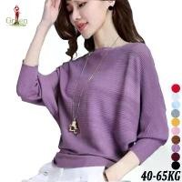 ราคา เสื้อยืด สีเขียว สต็อกพร้อม สำหรับผู้หญิง แขนค้างคาว เสื้อถัก สไตล์เกาหลี เสื้อหลวม เสื้อสเวตเตอร์แฟชั่นลำลอง สีพาสเทล Lady Women Clothing สีเทา สีกากี สีม่วง สีแดง (1730742155432200389)