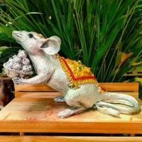 ราคา jdudhfeshop ความคงทน ALN888หนูมูสิกะ บริวารของพระพิฆเนศ ถือขนมโมทากะ สีเงิน เนื้อเรซิ่น สูง 23 เซนติเมตร สำหรับถวายองค์พระพิฆเนศ หรือถวายแก้บ (1732104799209948292)