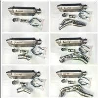 ราคา คอท่อ MSX/R3/Ninja300/Z300/Raider150/Aerox 155 + ปลายท่อ AK ปลาย 2 รู ยาว 14 นิ้ว สีเงิน แถม แคทโล่งลดเสียง (1731299035463058759)
