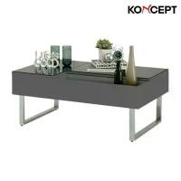 ราคา Koncept Furniture โต๊ะกลางไม้ท๊อปกระจก รุ่น Acadia สีเทา (100X60X40 ซม.) (1729584283074595066)